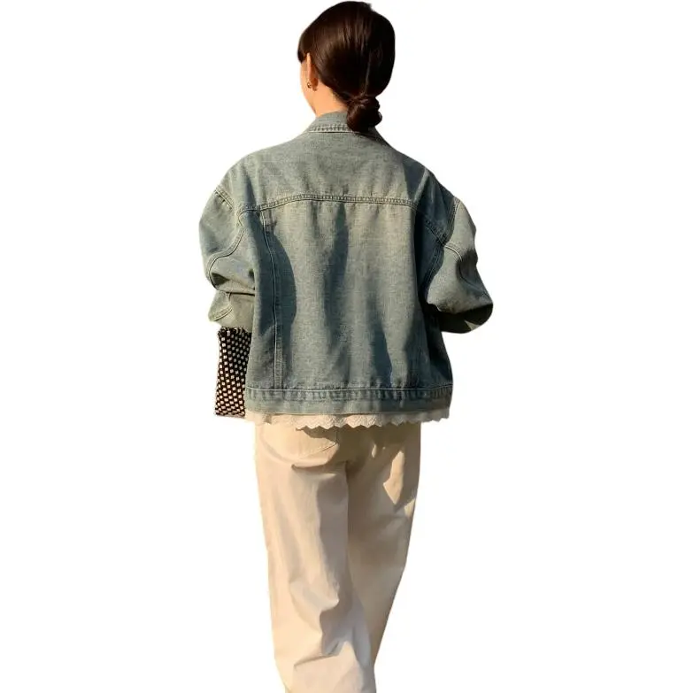 OZVO Denim Jackets Women's Blue-1