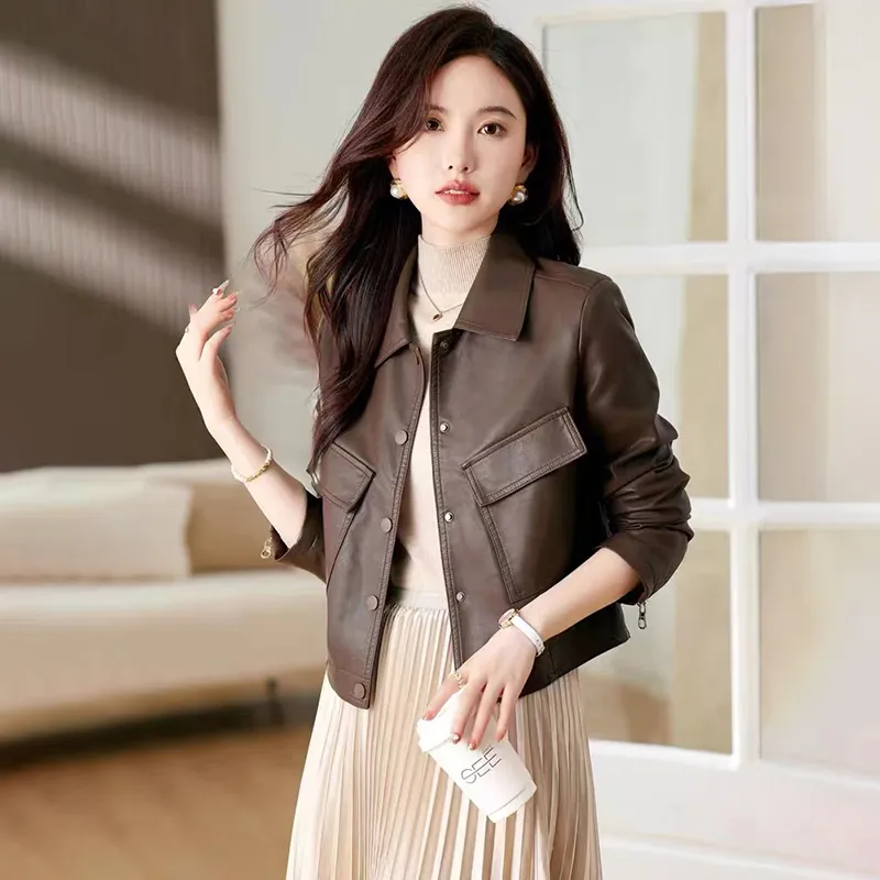 OZVO Leather Jackets Women's-1