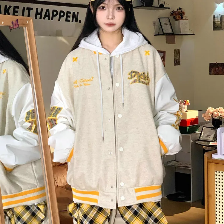 Vine Color Baseball Jacket Unisex-4