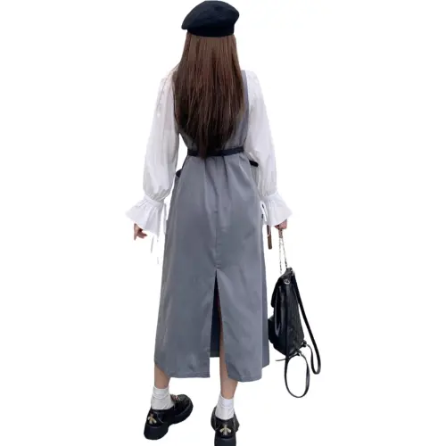 OZVO Long Sleeved Dresses Women's Gray