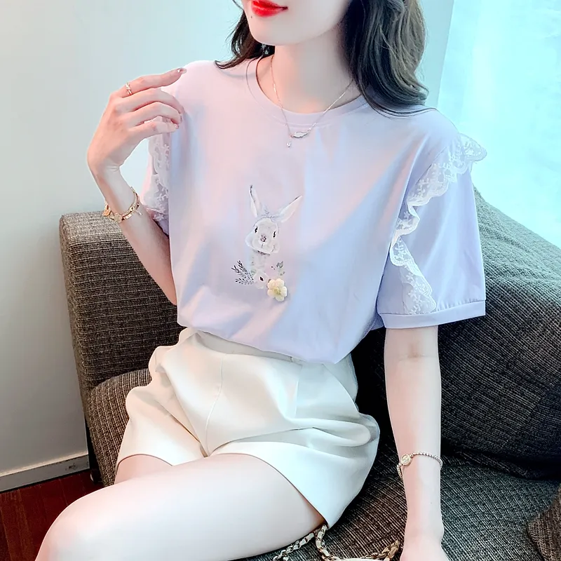 OZVO Puff Sleeve T Shirt Women's-2