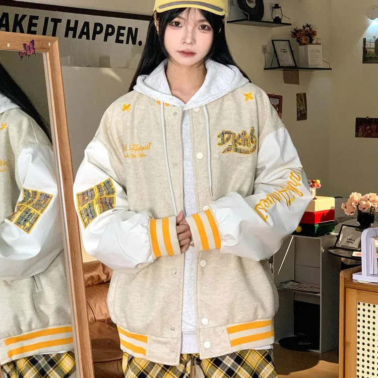Vine Color Baseball Jacket Unisex-2