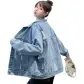 Blue with White Embroidery