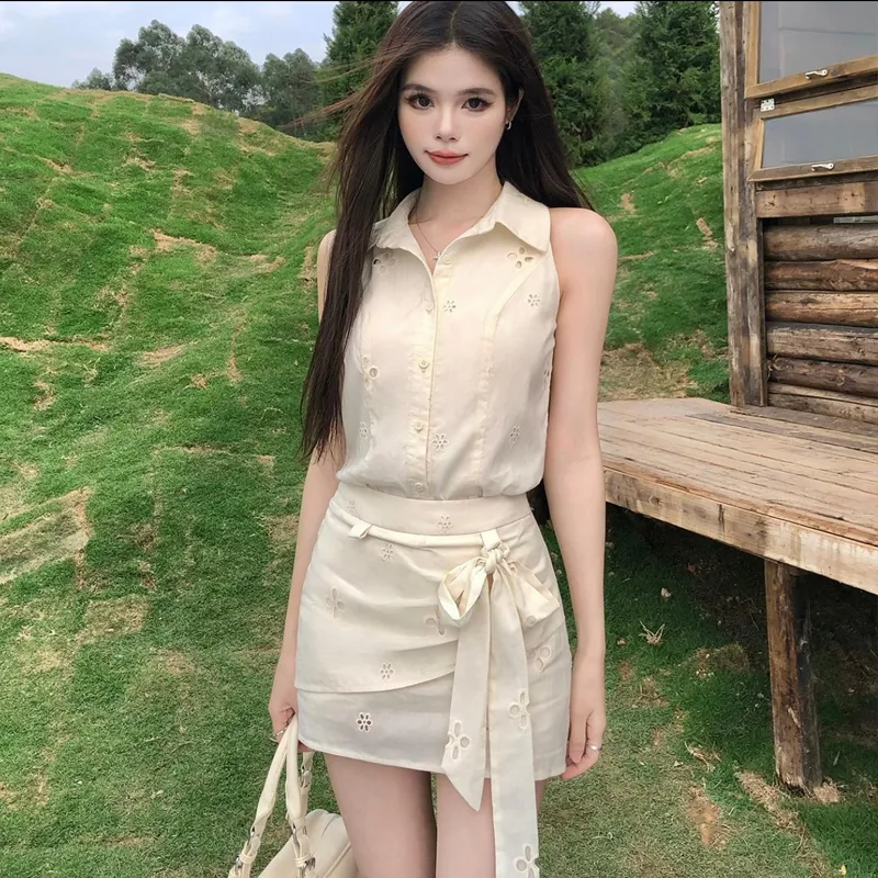 OZVO Two Piece Skirt Sets Women's-4