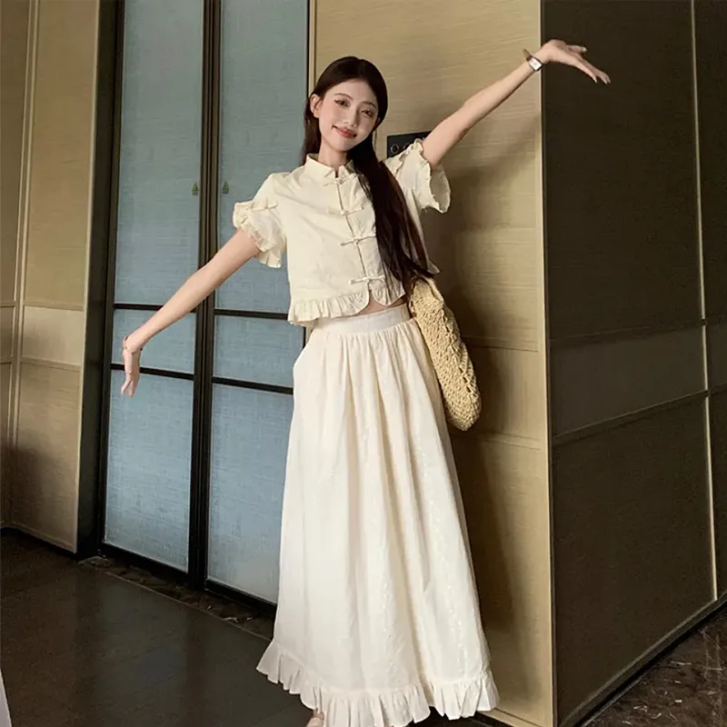 OZVO Two Piece Skirt Sets Women's Image Color-2