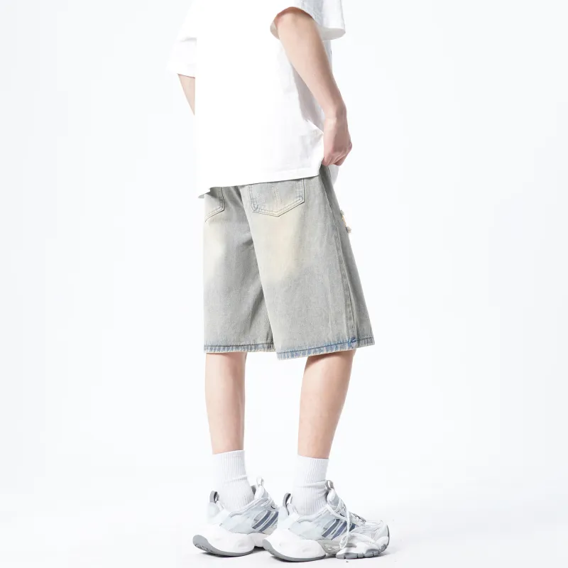 YATSI Denim Shorts Unisex Yellow Mud-3