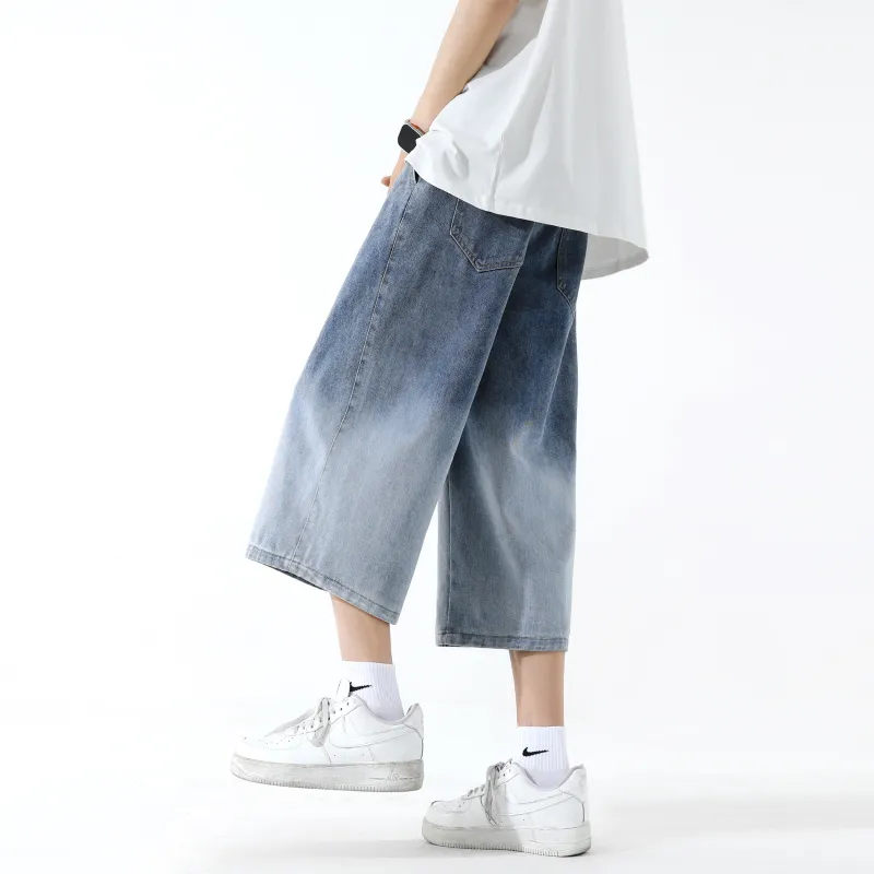 PAINT STAIN Denim Shorts Unisex-13