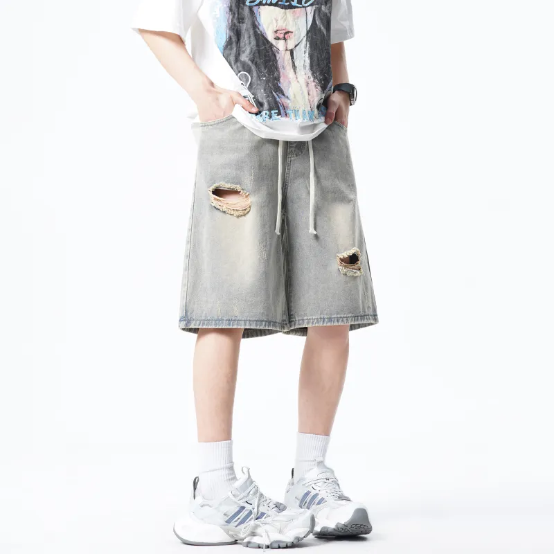 YATSI Denim Shorts Unisex Yellow Mud-2