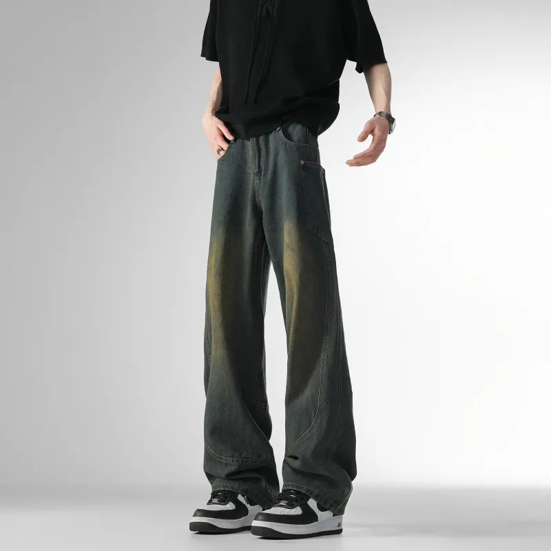 YATSI Jeans Unisex Yellow Mud Blue-1