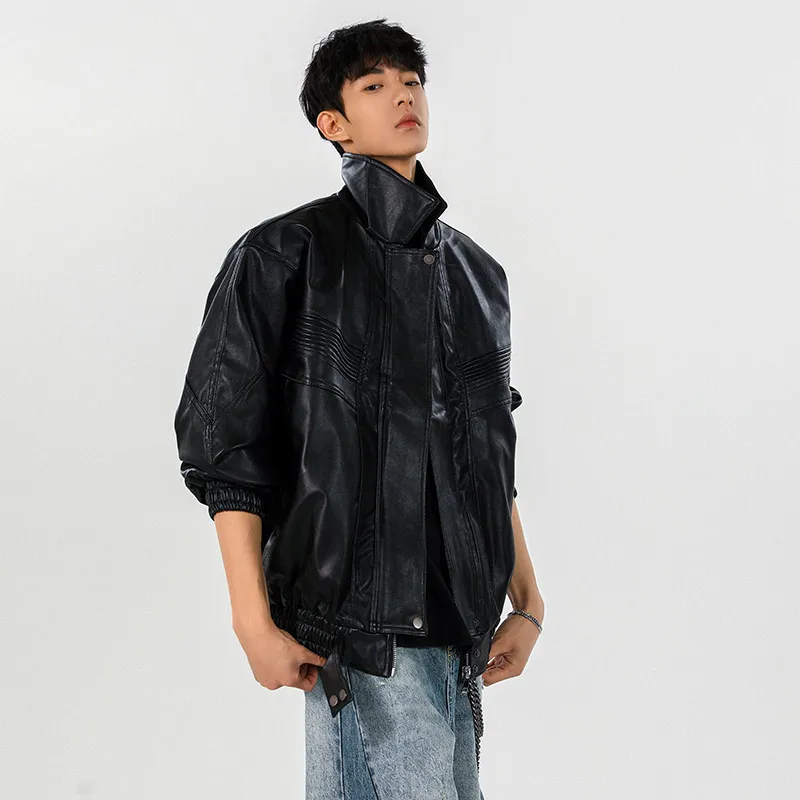 YATSI Leather Jacket Unisex Black-5
