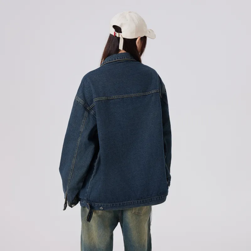 MIIRACER Denim Jackets Unisex Black-23
