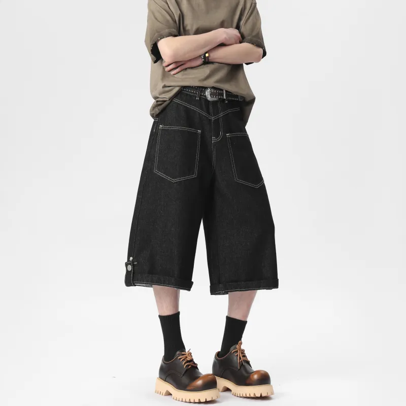 YATSI Denim Shorts Unisex Original Denim Black-2