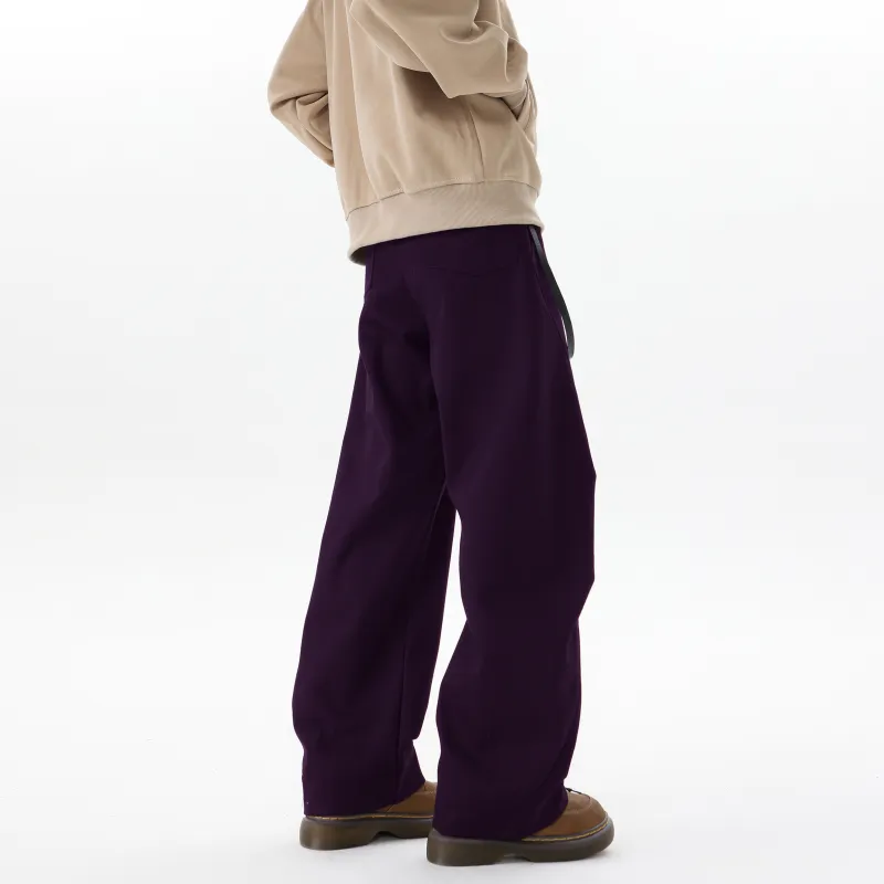 YATSI Casual Pants Unisex Dark Purple-16