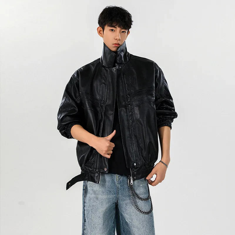 YATSI Leather Jacket Unisex Black-2