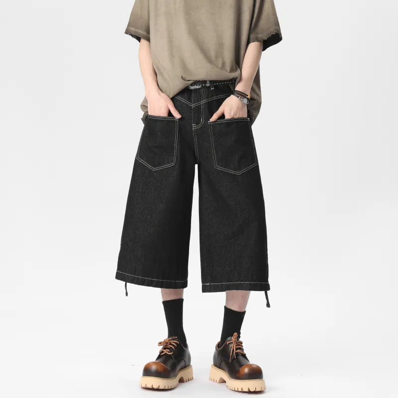 YATSI Denim Shorts Unisex Original Denim Black-1