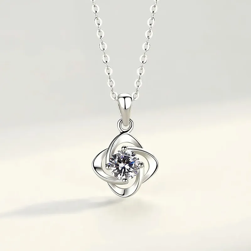 JOFY S925 Silver Necklaces Women's White/Blue-3