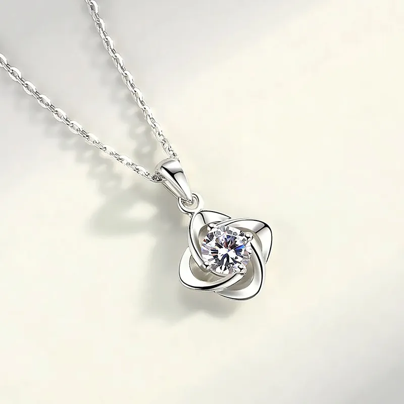 JOFY S925 Silver Necklaces Women's White/Blue-4