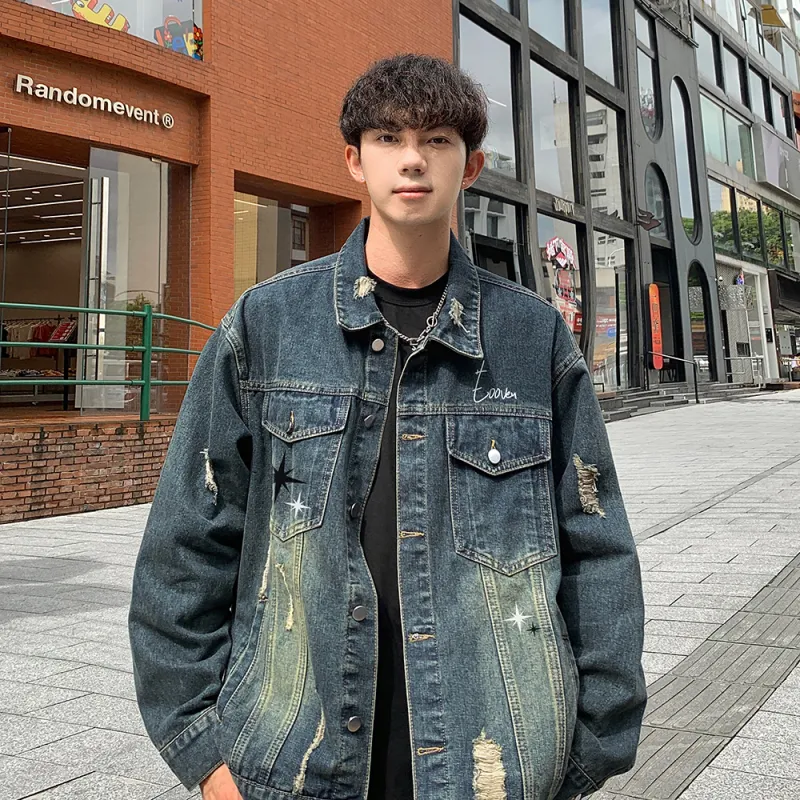 EOOVEN Denim Jackets Unisex-12