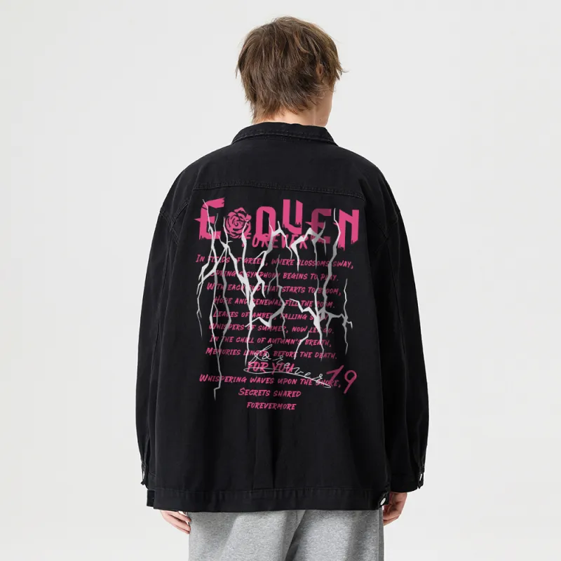 EOOVEN Denim Jackets Unisex-4