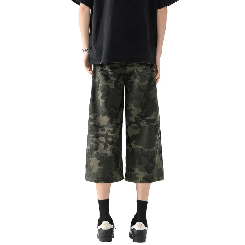 EOOVEN Denim Shorts Unisex Camouflage-1