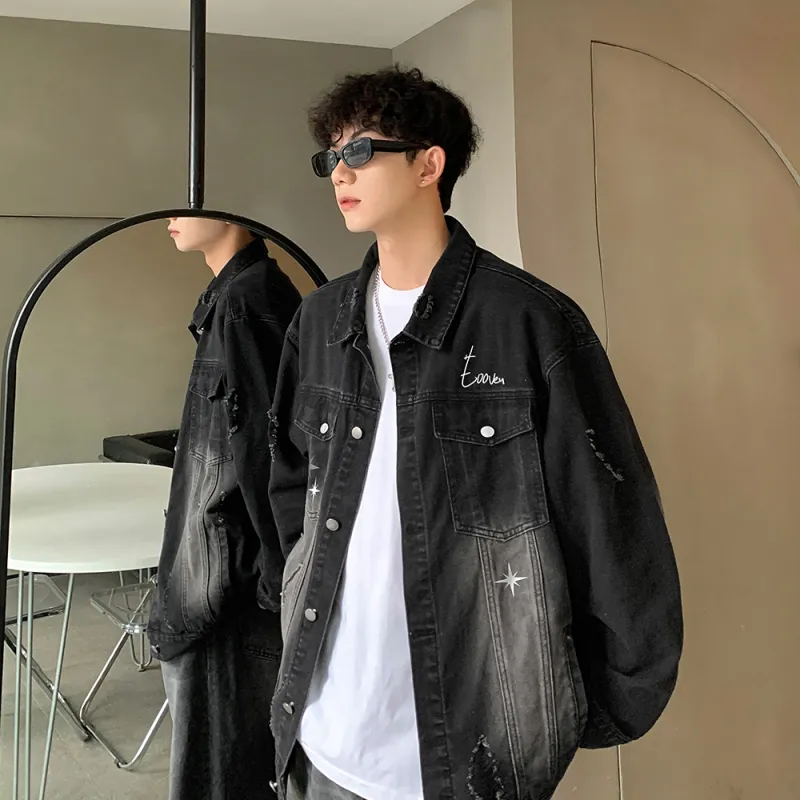 EOOVEN Denim Jackets Unisex-3