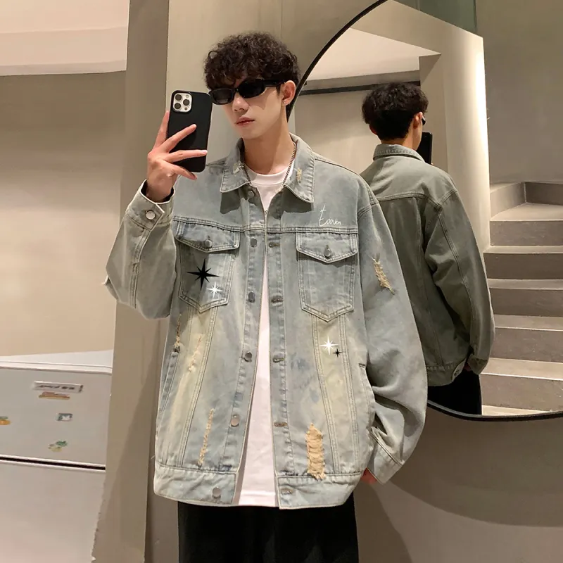 EOOVEN Denim Jackets Unisex-6