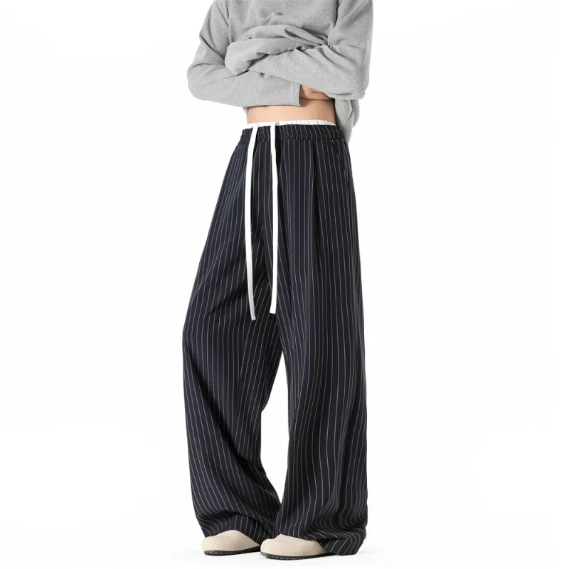 Mimx Homme Casual Pants Unisex Navy Blue-6