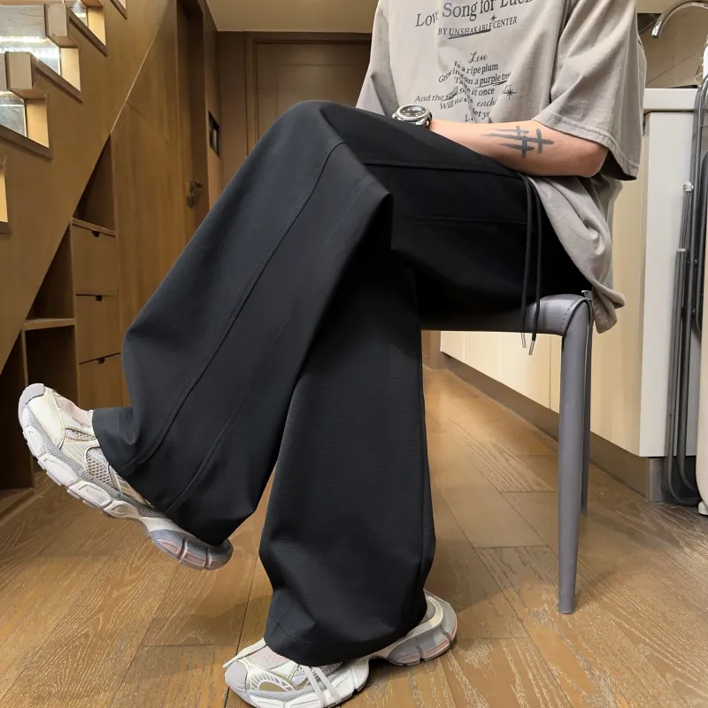 Mimx Homme Casual Pants Unisex Black-5
