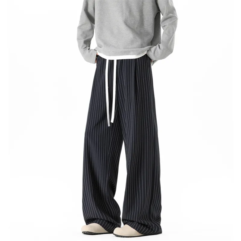 Mimx Homme Casual Pants Unisex Navy Blue-2