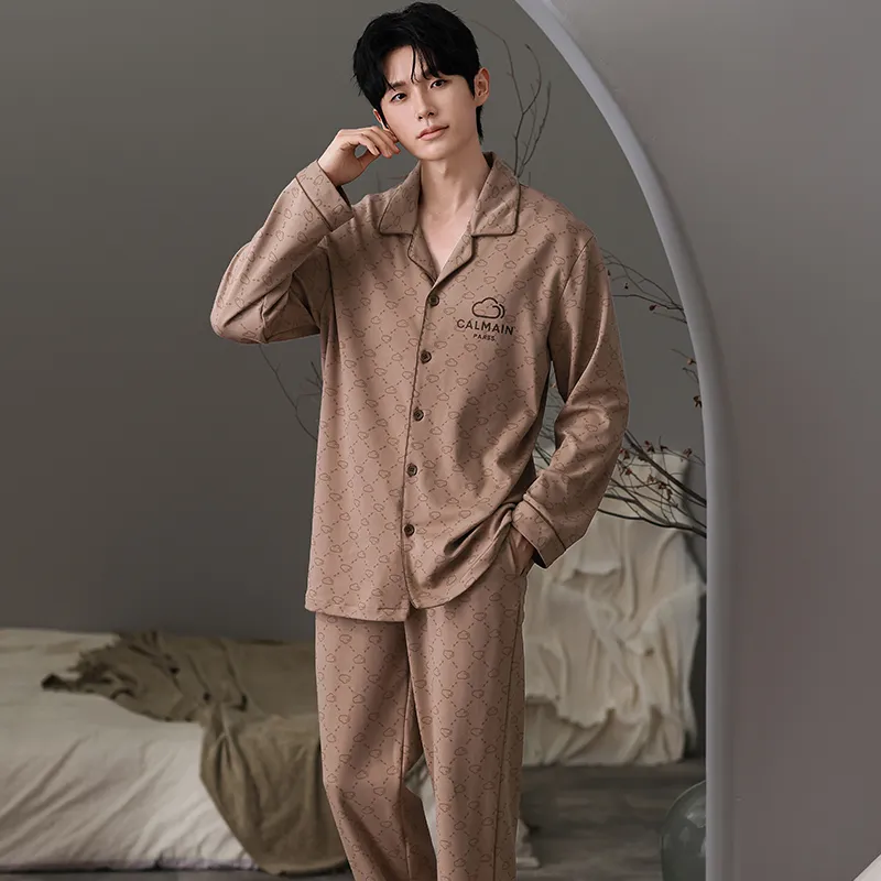 Pretty Lady Pajama Set Men's Light Brown-1