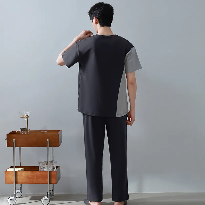Pretty Lady Pajama Set Men's Black Gray-1