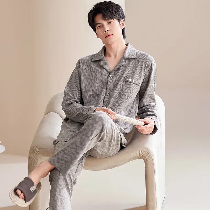 Pretty Lady Pajama Set Men's Light Gray-3