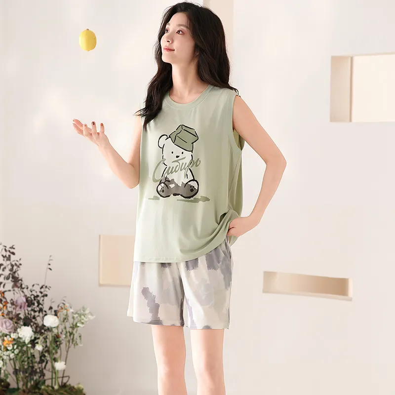 Pretty lady Women's Pajama Sets-4
