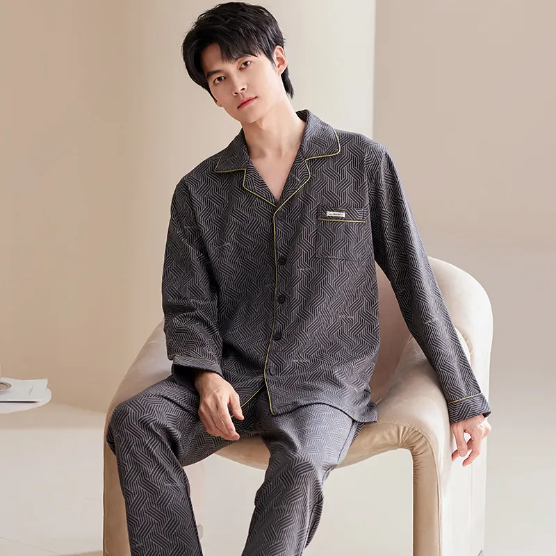 Pretty Lady Pajama Set Men's Dark Gray-4