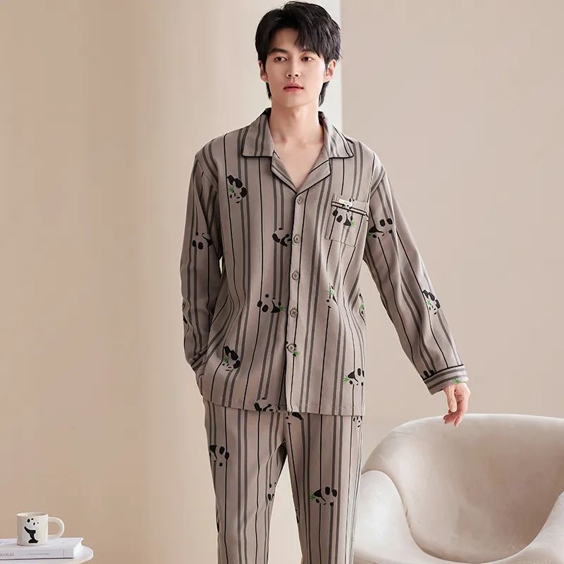 Pretty Lady Pajama Set Men's Khaki-1