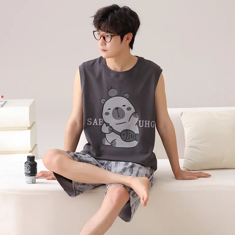 Pretty lady Men Pajama Sets-2