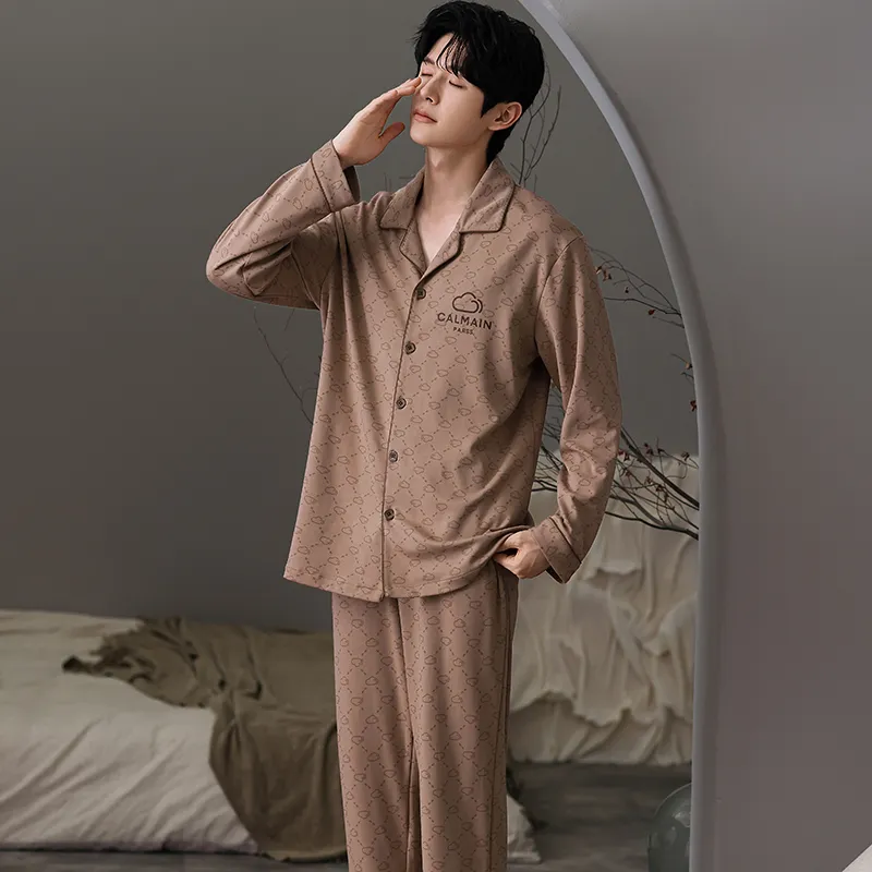 Pretty Lady Pajama Set Men's Light Brown-2
