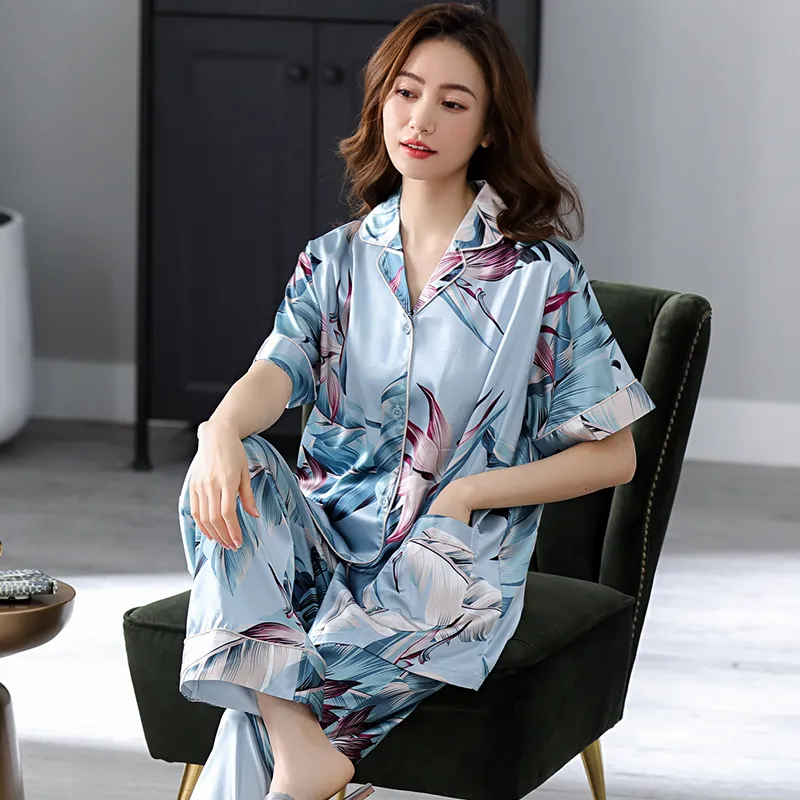 Pretty Lady Pajama Set Women's Sky Blue-3
