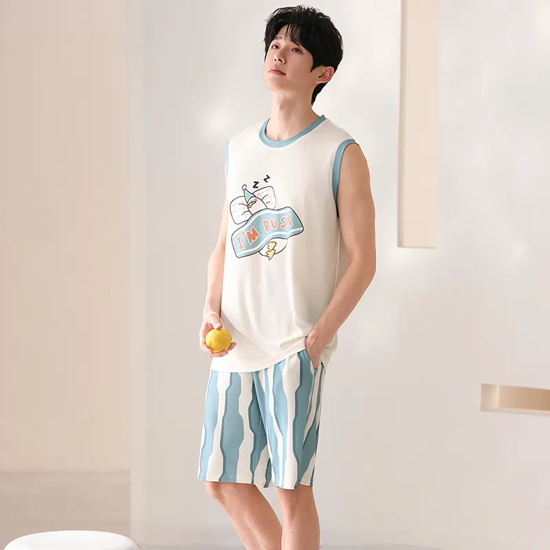 Pretty lady Men Pajama Sets-3