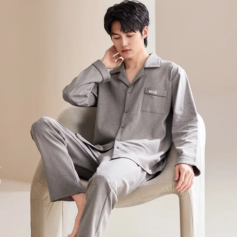 Pretty Lady Pajama Set Men's Light Gray-4