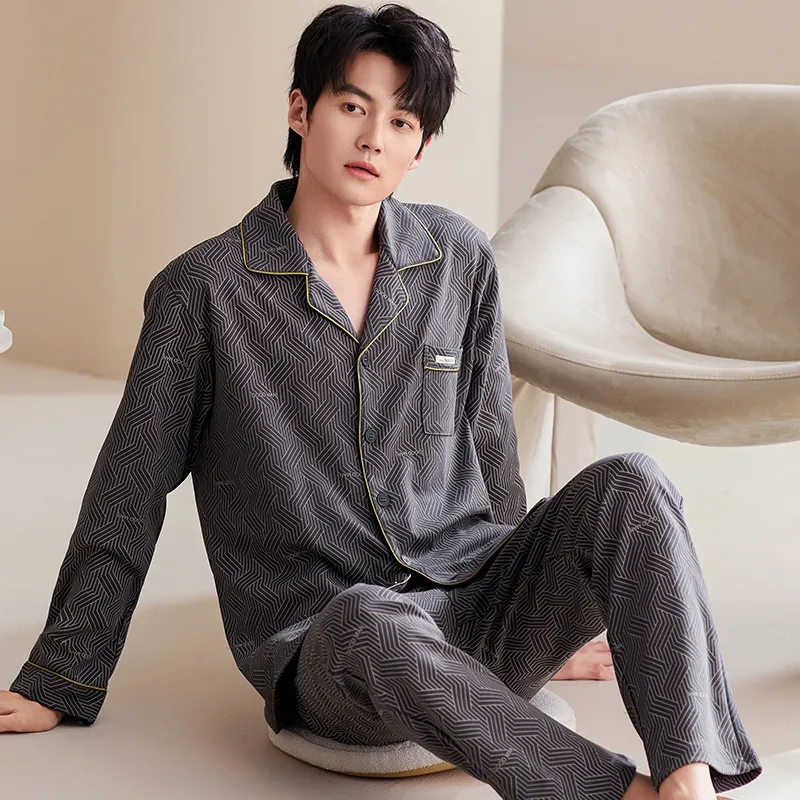 Pretty Lady Pajama Set Men's Dark Gray-5