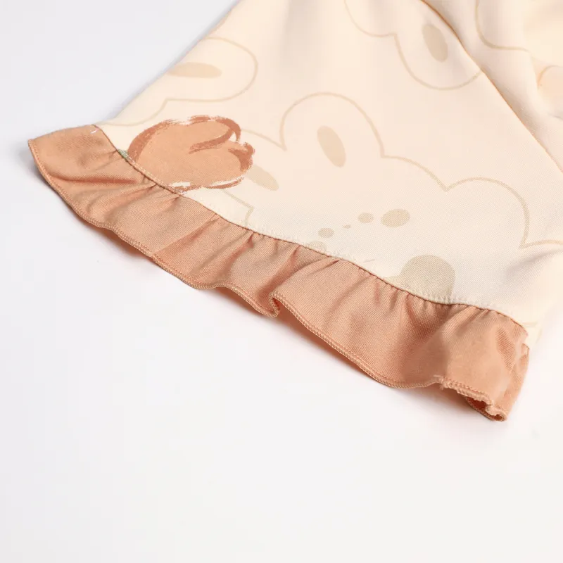 Pretty Lady Pajama Set Women's Apricot-5