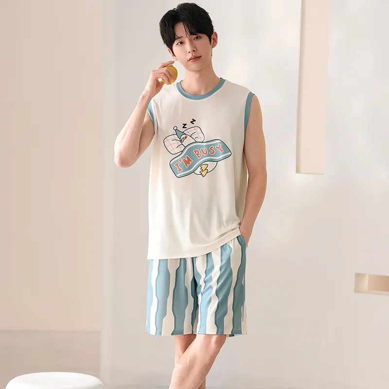 Pretty lady Men Pajama Sets-4