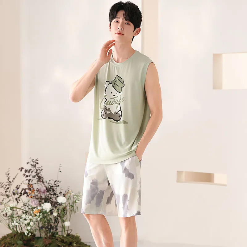 Pretty lady Men Pajama Sets-3