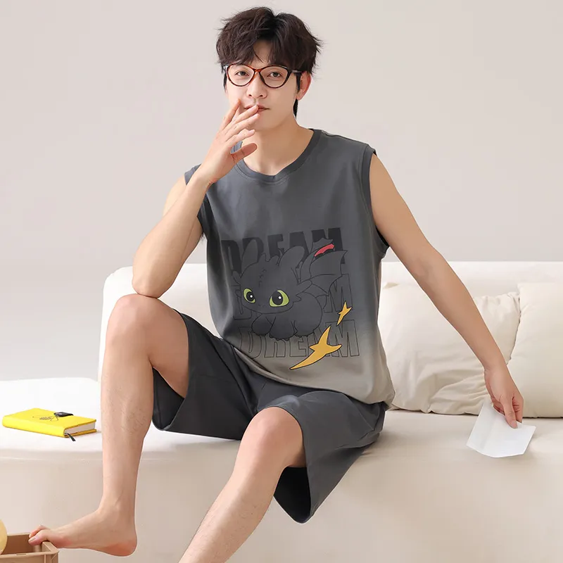 Pretty lady Men Pajama Sets-2