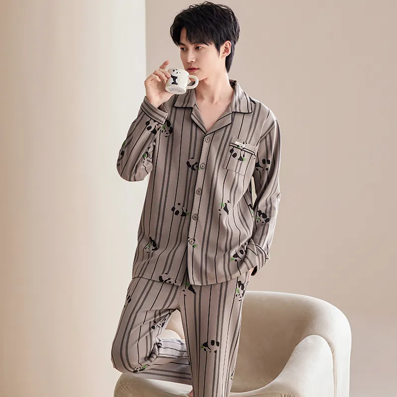 Pretty Lady Pajama Set Men's Khaki-2