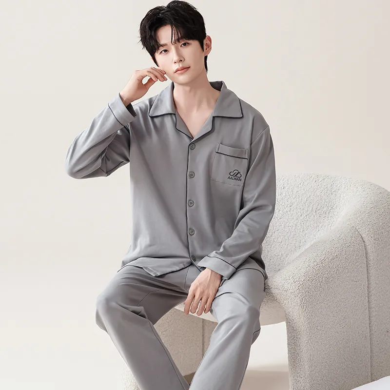 Pretty Lady Pajama Set Men's Silver Gray-4