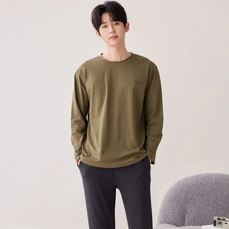 Pretty Lady Pajama Set Men's Olive Green-1