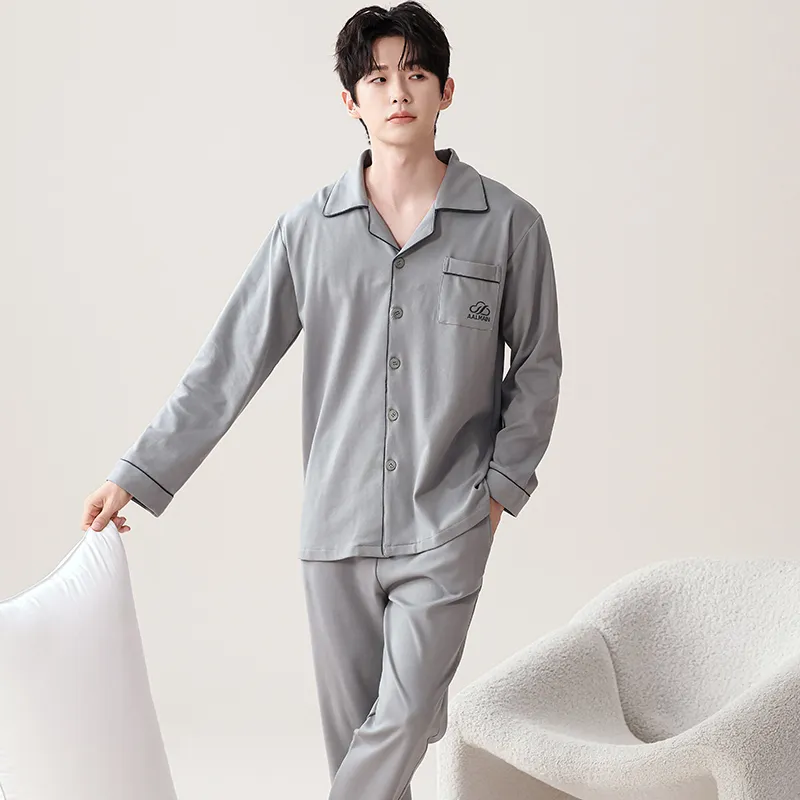 Pretty Lady Pajama Set Men's Silver Gray-1