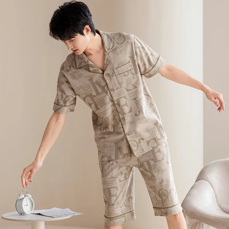 Pretty Lady Pajama Set Men's Linen-2